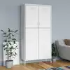 Image de vidaXL Garde-robe Blanc 90x50x180 cm Acier
