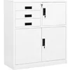 Image de Armoire de bureau Blanc 90x40x102 cm Acier