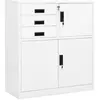 Image de vidaXL Armoire de bureau Blanc 90x40x102 cm Acier