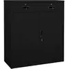 Image de vidaXL Armoire de bureau Noir 90x40x102 cm Acier