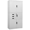 Image de Armoire de bureau Gris clair 90x40x180 cm Acier