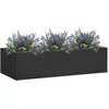 Image de vidaXL Boîte à fleurs de bureau Anthracite 90x40x23 cm Acier