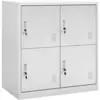 Image de vidaXL Armoire à casiers Gris clair 90x45x92,5 cm Acier