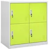 Image de Armoire à casiers Gris clair et vert 90x45x92,5 cm Acier