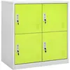 Image de vidaXL Armoire à casiers Gris clair et vert 90x45x92,5 cm Acier