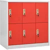 Image de Armoire à casiers Gris clair et rouge 90x45x92,5 cm Acier