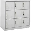 Image de vidaXL Armoire à casiers Gris clair 90x45x92,5 cm Acier