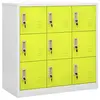 Image de vidaXL Armoire à casiers Gris clair et vert 90x45x92,5 cm Acier