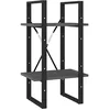 Image de Bibliothèque à 2 niveaux Gris 40x30x70 cm Bois de pin massif