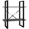 Image de Bibliothèque à 2 niveaux Gris 60x30x70 cm bois d ingénierie