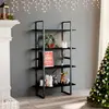 Image de vidaXL Bibliothèque à 4 niveaux Noir 80x30x140 cm Bois de pin massif