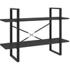 Image de Bibliothèque à 2 niveaux gris 100x30x70 cm bois d ingénierie