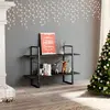 Image de vidaXL Bibliothèque à 2 niveaux gris 100x30x70 cm bois d'ingénierie
