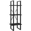 Image de Bibliothèque à 3 niveaux gris 40x30x105 cm bois d ingénierie