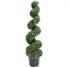 Image de vidaXL Plante de buis artificiel en spirale avec pot Vert 117 cm