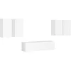 Image de vidaXL Ensemble de Meubles TV 6 pcs, Ensemble d'Armoires de Télévision avec Rangement, Meubles Télé de Salon, Blanc Bois d'Ingénierie