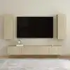 Image de vidaXL Ensemble de meubles TV 4 pcs Chêne sonoma Bois d'ingénierie