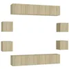 Image de vidaXL Ensemble de Meubles TV 8 pcs Chêne Sonoma Bois d'ingénierie