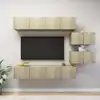 Image de vidaXL Ensemble de meuble TV 6 pcs Chêne sonoma Bois d'ingénierie