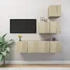 Image de vidaXL Ensemble de meubles TV 4 pcs Chêne sonoma Bois d'ingénierie