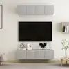 Image de vidaXL Meubles TV 4 pcs Gris béton 60x30x30 cm Bois d'ingénierie