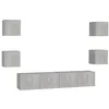 Image de Ensemble de meubles TV 6 pcs Gris béton Bois d ingénierie