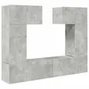 Image de vidaXL Ensemble de Meuble TV 6 pcs Gris béton Bois d'ingénierie