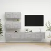 Image de vidaXL Ensemble de meubles TV 4 pcs Gris béton Bois d'ingénierie