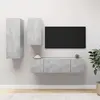 Image de vidaXL Ensemble de meubles TV 4 pcs Gris béton Bois d'ingénierie