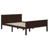 Image de vidaXL Cadre de lit sans Matelas Marron foncé pin Massif 160x200 cm