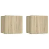 Image de vidaXL Tables de Chevet 2 pcs, Armoires de Nuit avec Compartiment, Armoires de Lit, Meubles de Rangement Chambre, Chêne Sonoma Bois d'Ingénierie
