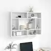Image de vidaXL Étagère murale Blanc 75x16x55 cm Bois d’ingénierie