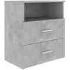 Image de Table de chevet Gris béton 50x32x60 cm