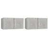 Image de Meubles TV suspendus 2 pcs Gris béton 60x30x30 cm