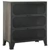 Image de vidaXL Armoire de Rangement Buffet Meuble de Rangement Placard Salle de Séjour Salon Chambre à Coucher Marron Gris 72x36x82 cm Métal et MDF