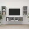 Image de vidaXL Meubles TV muraux 4 pcs Gris béton Bois d'ingénierie