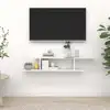 Image de vidaXL Étagère TV murale Blanc 125x18x23 cm Bois d’ingénierie