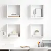 Image de vidaXL Étagères cube murales 4 pcs blanc 30x15x30 cm