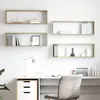 Image de vidaXL Étagères cube murales 4 pcs Chêne sonoma 80x15x26,5 cm
