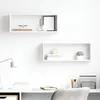 Image de vidaXL Étagères murales cube 2 pcs Blanc 60x15x23 cm Bois d’ingénierie