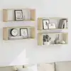 Image de vidaXL Étagères murales cube 4 pcs Chêne sonoma Bois d’ingénierie
