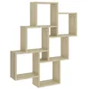 Image de Étagère murale cube Chêne sonoma 78x15x93 cm Bois d'ingénierie