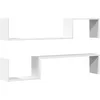 Image de Étagères murales 2 pcs blanc 100x15x20 cm bois d ingénierie