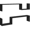 Image de Étagères murales 2 pcs noir 100x15x20 cm bois d ingénierie