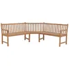 Image de vidaXL Banc d'angle de jardin 185x185x90 cm bois de teck solide