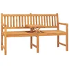 Image de Banc de jardin 3 places avec table 150 cm bois de teck massif