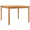 Image de Table à dîner de jardin 110x110x77 cm Bois de teck solide