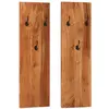 Image de vidaXL Porte-manteaux muraux 2 pcs 36x3x110 cm Bois d'acacia massif