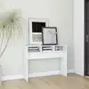 Image de vidaXL Table console blanc 105x30x80 cm bois d'ingénierie