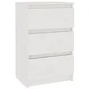 Image de Table de chevet Blanc 40x29,5x64 cm Bois de pin solide